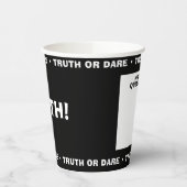 Waarheid of Durf Beer Pong Party Game WAARHEID Zwa Papieren Bekers (Links)