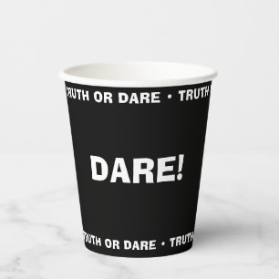 Waarheid of durf Party Game DARE Black Beer Pong Papieren Bekers