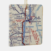 Waarheid of gevolgen en olifantenButte 50's Map Keramisch Ornament (Rechts)