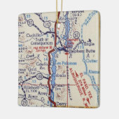 Waarheid of gevolgen en olifantenButte 50's Map Keramisch Ornament (Links)