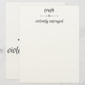 Waarheid of leugen? briefhoofd (Voorkant / Achterkant)