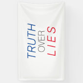 Waarheid over Les - rood, wit, blauw Spandoek (Verticaal)