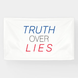 Waarheid over Les - rood, wit, blauw Spandoek