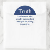 Waarheid Ronde Sticker (Tas)