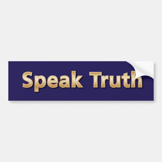 Waarheid spreken bumpersticker (Voorkant)