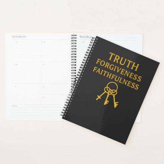 Waarheid, vergeving, trouw planner (Display)