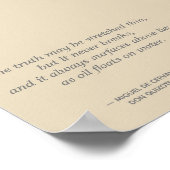 Waarheid verrekend Thin Quixote Quote Quote Poster (Hoek)