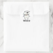 Waarheid Verval Grappige Tand Pun Ronde Sticker (Tas)