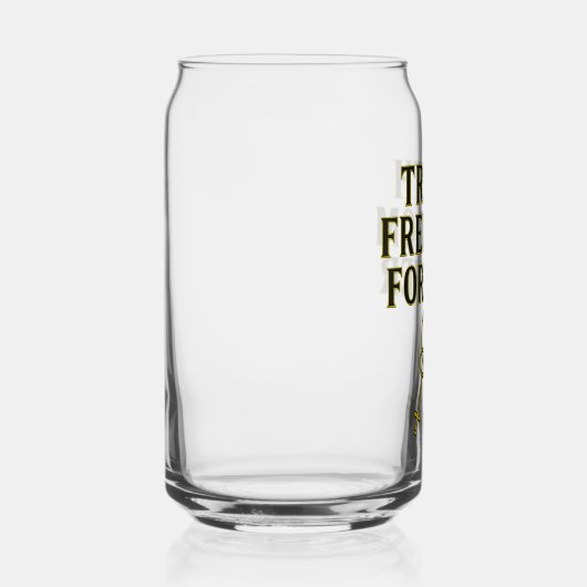 Waarheid, vrijheid, voor altijd blikvorm glas (Rechts)