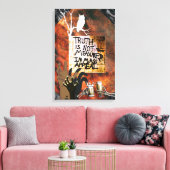 Waarheid wordt niet gemeten in massale aantrekking canvas afdruk (Insitu (Woonkamer))