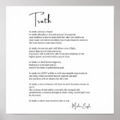 Waarheidsoverwinning moedig gedicht poster muurkun (Voorkant)