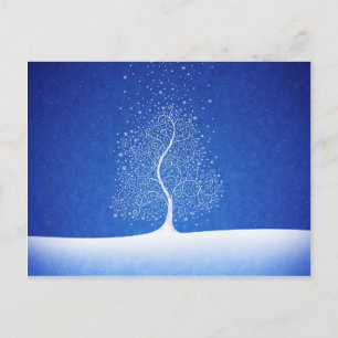 waarin sneeuwvlokken worden gebrand briefkaart