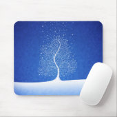 waarin sneeuwvlokken worden gebrand muismat (Met muis)