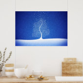 waarin sneeuwvlokken worden gebrand poster (Keuken)