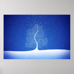 waarin sneeuwvlokken worden gebrand poster