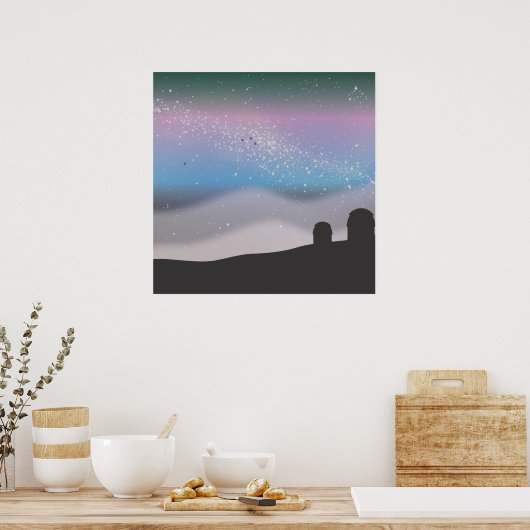 Waarnemen van de sterren poster (Keuken)