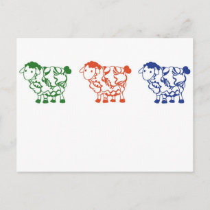 Waarnemende schapen briefkaart