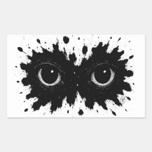 Waarnemer in de inkt: Oogvlek‑sigil Rechthoekige Sticker