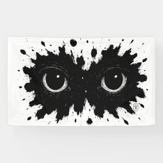 Waarnemer in de inkt: Oogvlek‑sigil Spandoek (Horizontaal)