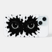 Waarnemer in de inkt: Oogvlek‑zegel iPhone 15 Case (Achterkant horizontaal)