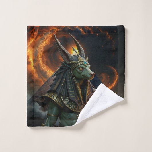 Waarnemer van het hiernamaals – Anubis. Bad Handdoek (Wasdoekje)