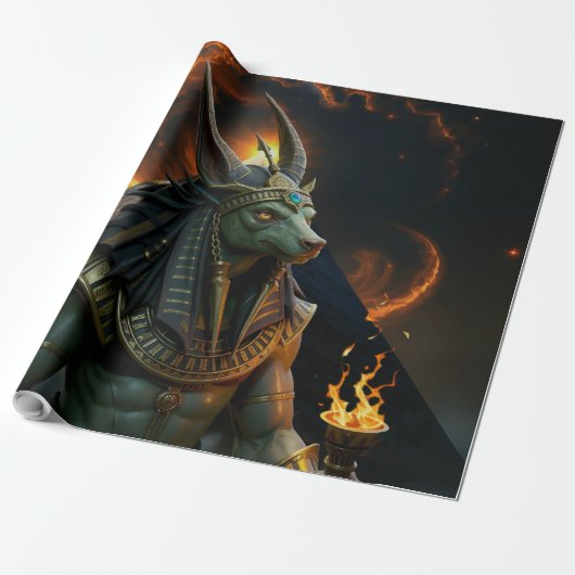 Waarnemer van het hiernamaals – Anubis. Cadeaupapier (Uitgerold)