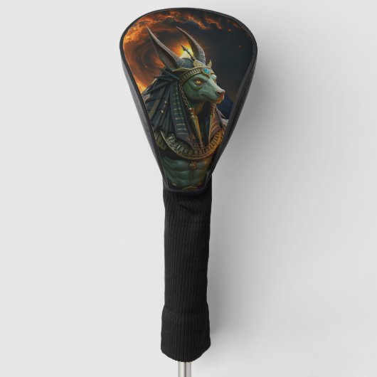 Waarnemer van het hiernamaals – Anubis. Golfheadcover (Voorkant)