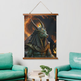 Waarnemer van het hiernamaals – Anubis.  Hangend Wandkleed