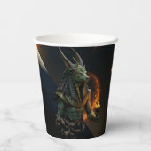 Waarnemer van het hiernamaals – Anubis. Papieren Bekers (Achterkant)