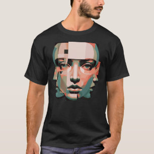 Waarnemer Zelf Abstract   Gelaagde Menselijke Iden T-shirt