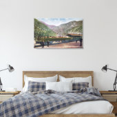 Waarneming spoorweg canvas afdruk (Insitu (Slaapkamer))