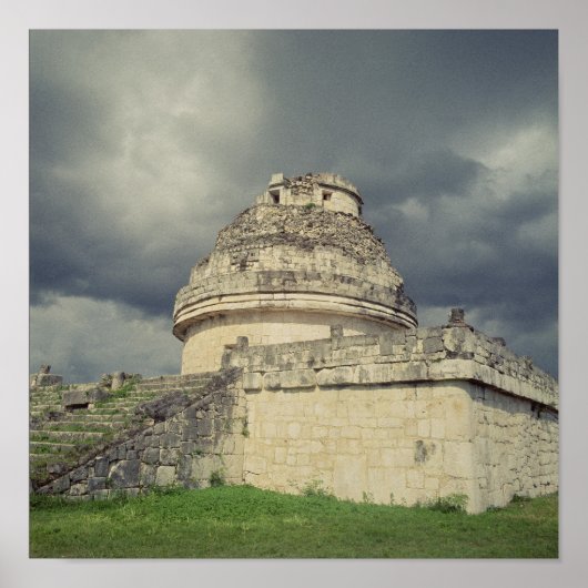 Waarnemingspost El Caracol Mayan Poster (Voorkant)
