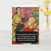 Waarom ben ik binnengekomen bij de Keuken  grappig Kaart (Gele Bloem)