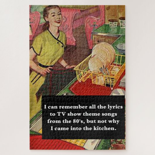 Waarom ben ik binnengekomen bij de Keuken grappig Legpuzzel (Verticaal)