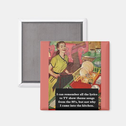 Waarom ben ik binnengekomen bij de Keuken  grappig Magneet (Voorkant / Achterkant)