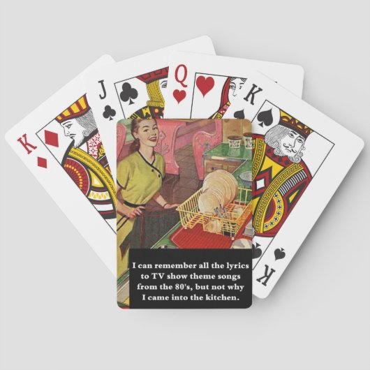 Waarom ben ik binnengekomen bij de Keuken  grappig Pokerkaarten (Achterkant)