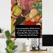 Waarom ben ik binnengekomen bij de Keuken  grappig Poster (Thuiskantoor)