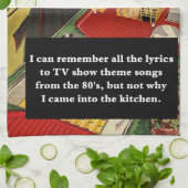 Waarom ben ik binnengekomen bij de Keuken  grappig Theedoek (Gevouwen)