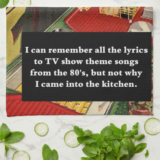 Waarom ben ik binnengekomen bij de Keuken  grappig Theedoek (Gevouwen)