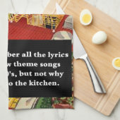 Waarom ben ik binnengekomen bij de Keuken  grappig Theedoek (Quarter Fold)