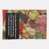 Waarom ben ik binnengekomen bij de Keuken  grappig Theedoek (Horizontaal)