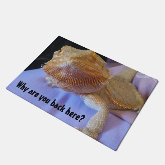Waarom ben je hier in Hilarious Beardie Design? Deurmat (Schuin)
