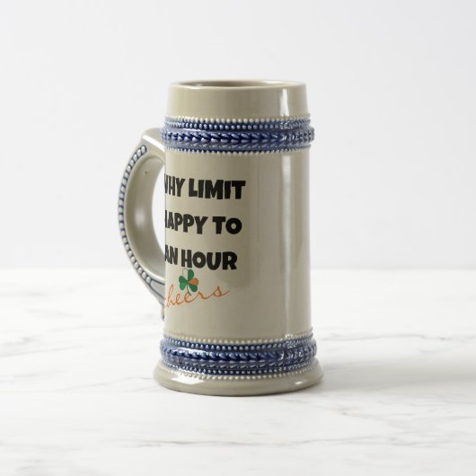 Waarom beperken gelukkig tot een uur grappig St. P Bierpul (Voorkant links)