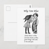 Waarom blauw stemmen in 2026 briefkaart (Voorkant / Achterkant)