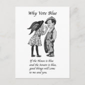 Waarom blauw stemmen in 2026 briefkaart (Voorkant)