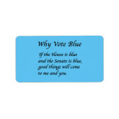 Waarom blauw stemmen in 2026 etiket (Voorkant)