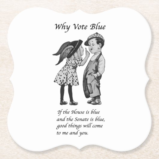 Waarom blauw stemmen in 2026 kartonnen onderzetters (Voorkant)