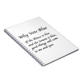 Waarom blauw stemmen in 2026 notitieboek (Rechterzijde)