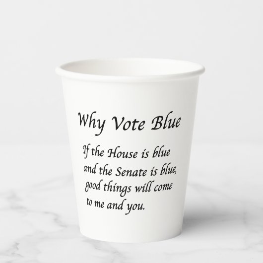 Waarom blauw stemmen in 2026 papieren bekers (Voorkant)