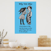 Waarom blauw stemmen in 2026 poster (Keuken)